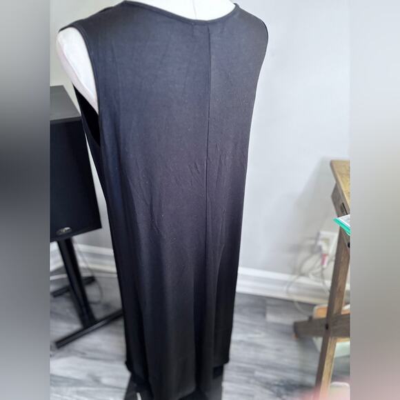 Comfy USA Black and White Midi Dress Size Large - Picture 7 of 7